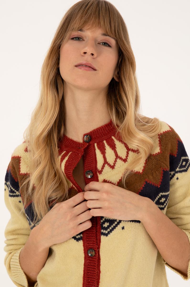 Kadın Beyaz Triko Hırka