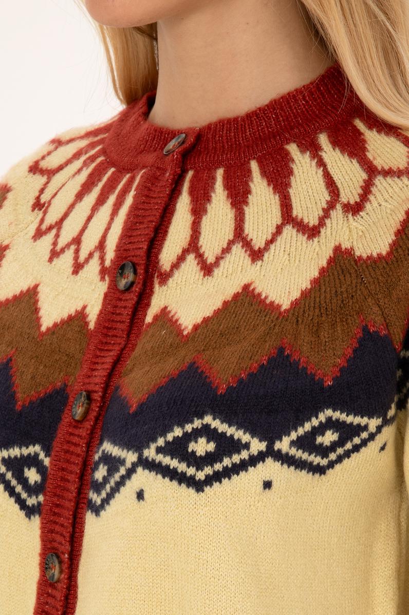 Kadın Beyaz Triko Hırka