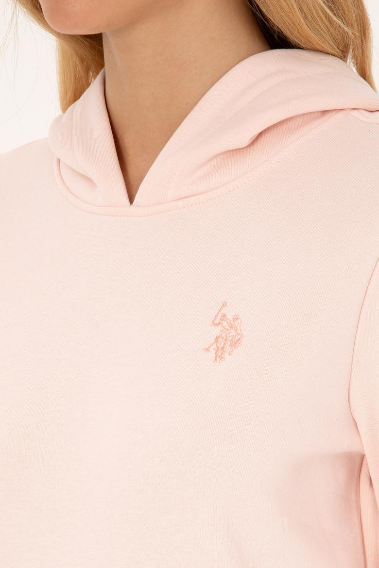 Kadın Açık Pembe Kapüşonlu Sweatshirt - 50320557007