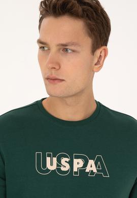 Erkek Regular Fit Bisiklet Yaka Koyu Yeşil Sweatshirt - 50316372016