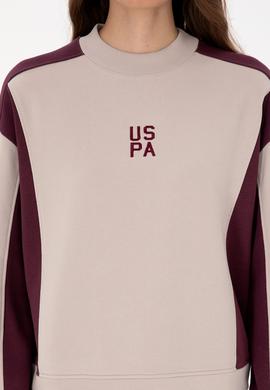 Kadın Bordo Bisiklet Yaka Sweatshirt - 50314951007