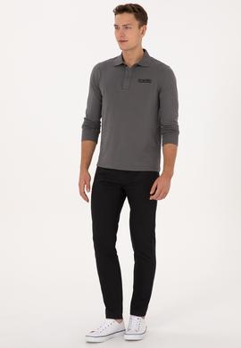 Erkek Siyah Slim Fit Kanvas / Chino Pantolon - 50316835094