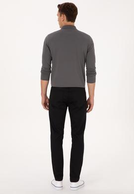 Erkek Siyah Slim Fit Kanvas / Chino Pantolon - 50316835094