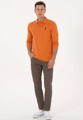 Erkek Vizon Slim Fit Kanvas / Chino Pantolon - 50316835220