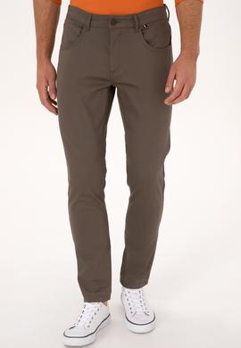 Erkek Vizon Slim Fit Kanvas / Chino Pantolon - 50316835220