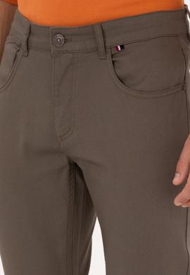 Erkek Vizon Slim Fit Kanvas / Chino Pantolon - 50316835220
