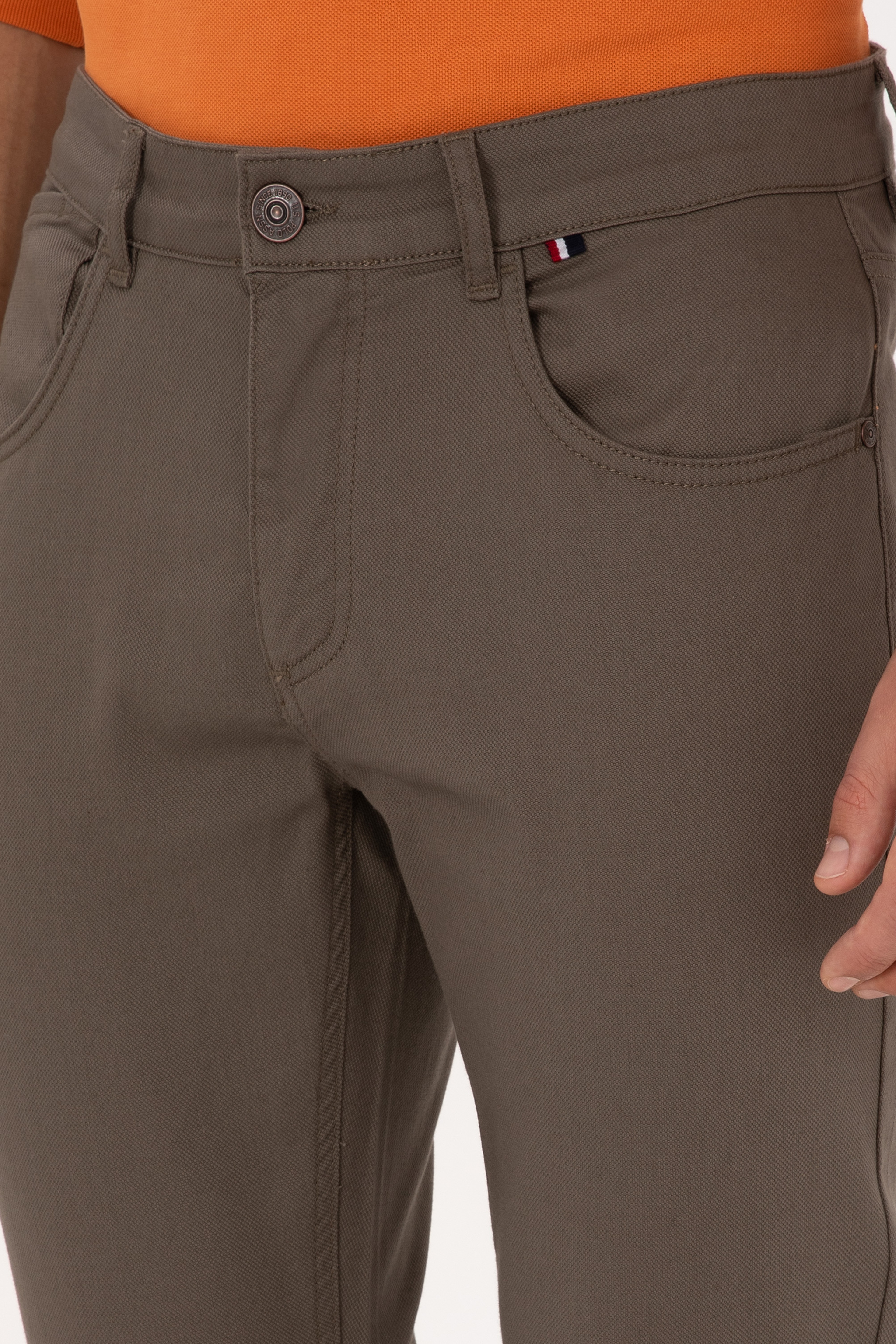 Erkek Vizon Slim Fit Kanvas / Chino Pantolon - Image 5
