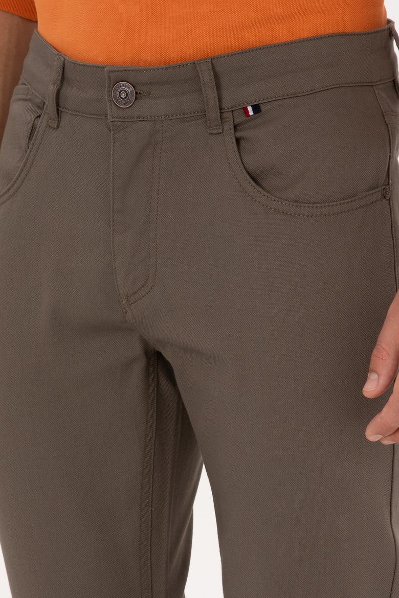 Erkek Vizon Slim Fit Kanvas / Chino Pantolon - 50316835220