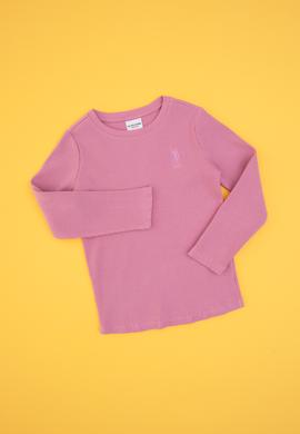 Kız Çocuk Pembe Bisiklet Yaka Sweatshirt - 50317982023