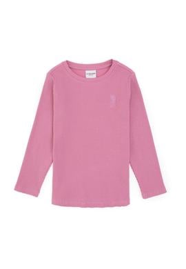 Kız Çocuk Pembe Bisiklet Yaka Sweatshirt - 50317982023