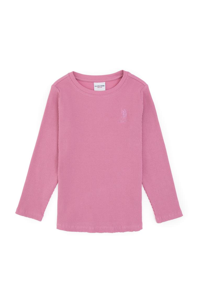Kız Çocuk Pembe Bisiklet Yaka Sweatshirt - 50317982023