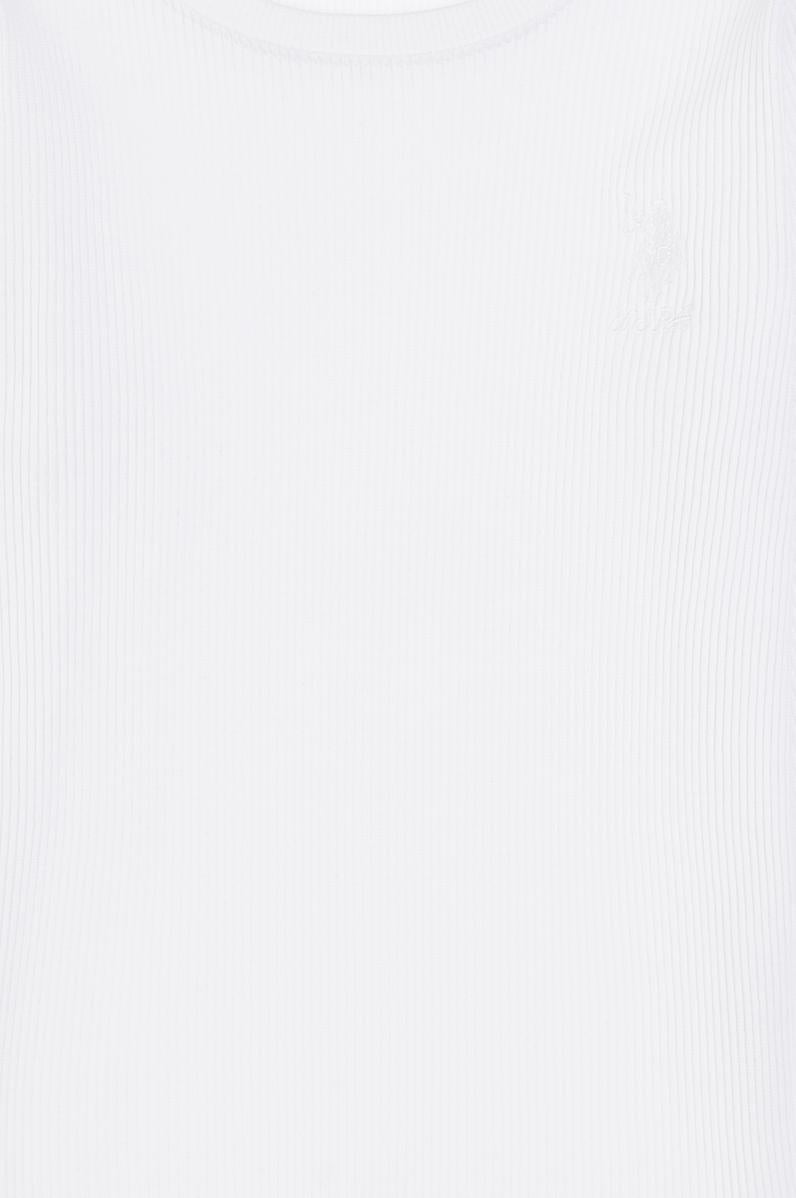 Kız Çocuk Beyaz Bisiklet Yaka Sweatshirt