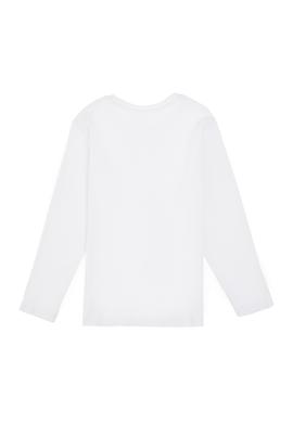 Kız Çocuk Beyaz Bisiklet Yaka Sweatshirt - 50317982011