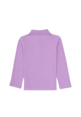 Kız Çocuk Lila Polo Yaka Basic Sweatshirt - 50316836045