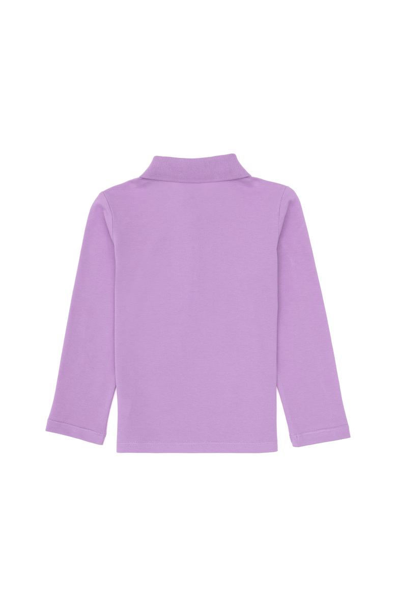 Kız Çocuk Lila Polo Yaka Basic Sweatshirt - 50316836045