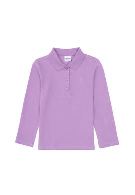 Kız Çocuk Lila Polo Yaka Basic Sweatshirt - 50316836045