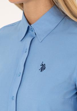 Kadın Açık Mavi Uzun Kollu Basic Gömlek - 50316711010