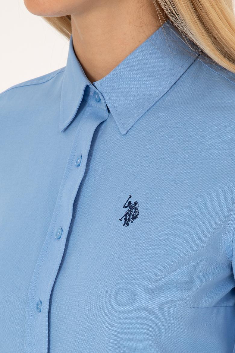 Kadın Açık Mavi Uzun Kollu Basic Gömlek - 50316711010