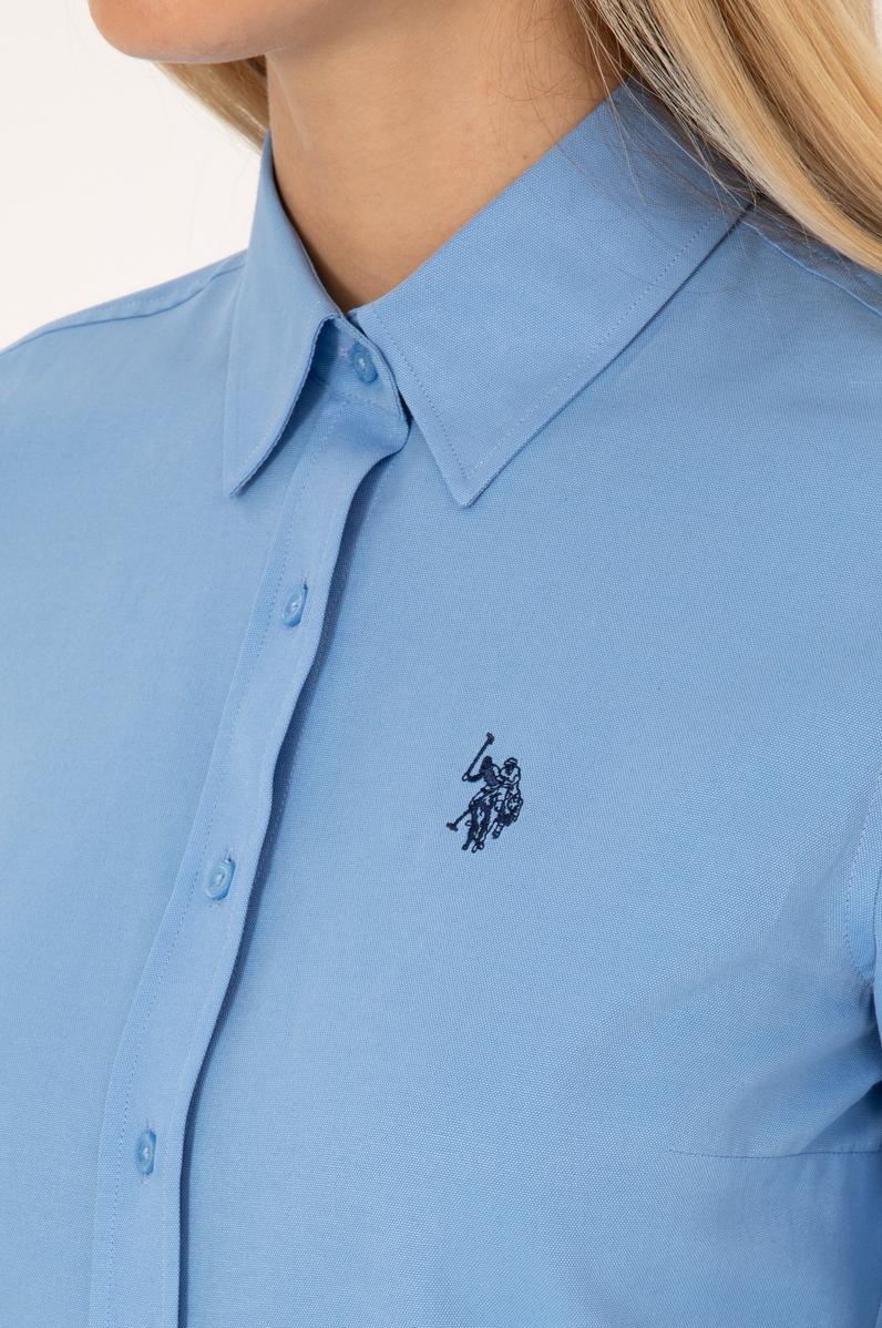 Kadın Açık Mavi Uzun Kollu Basic Gömlek