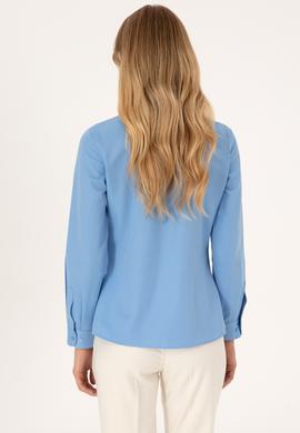 Kadın Açık Mavi Uzun Kollu Basic Gömlek - 50316711010