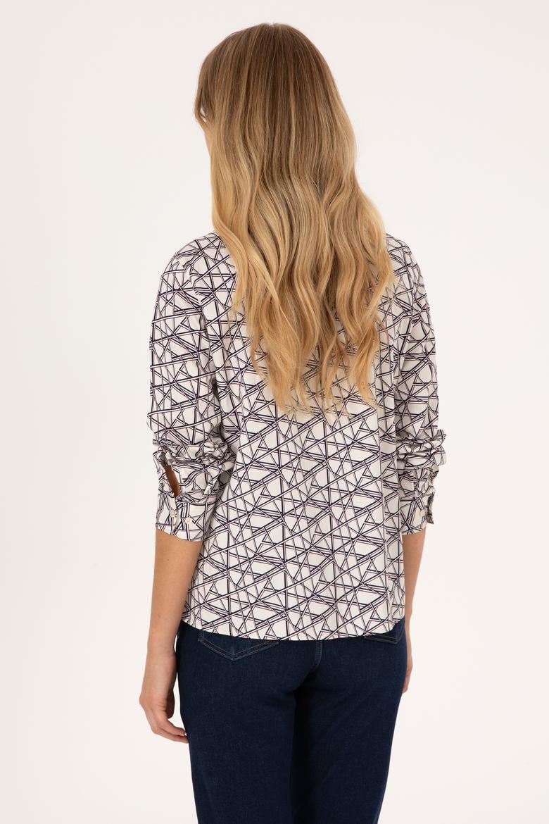 Kadın Krem Uzun Kollu Gömlek - 50316376014