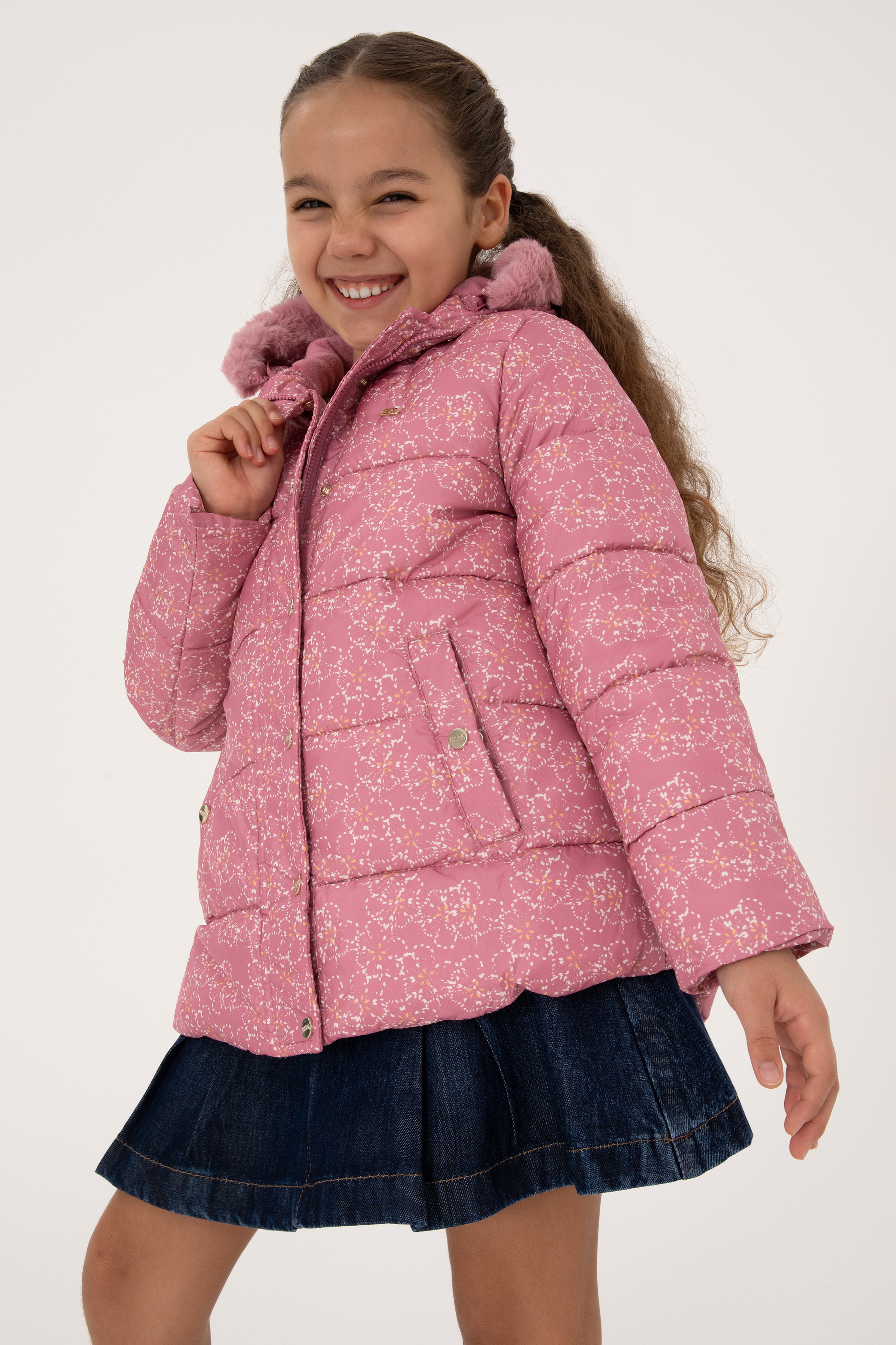 Kız Çocuk Pembe Mont