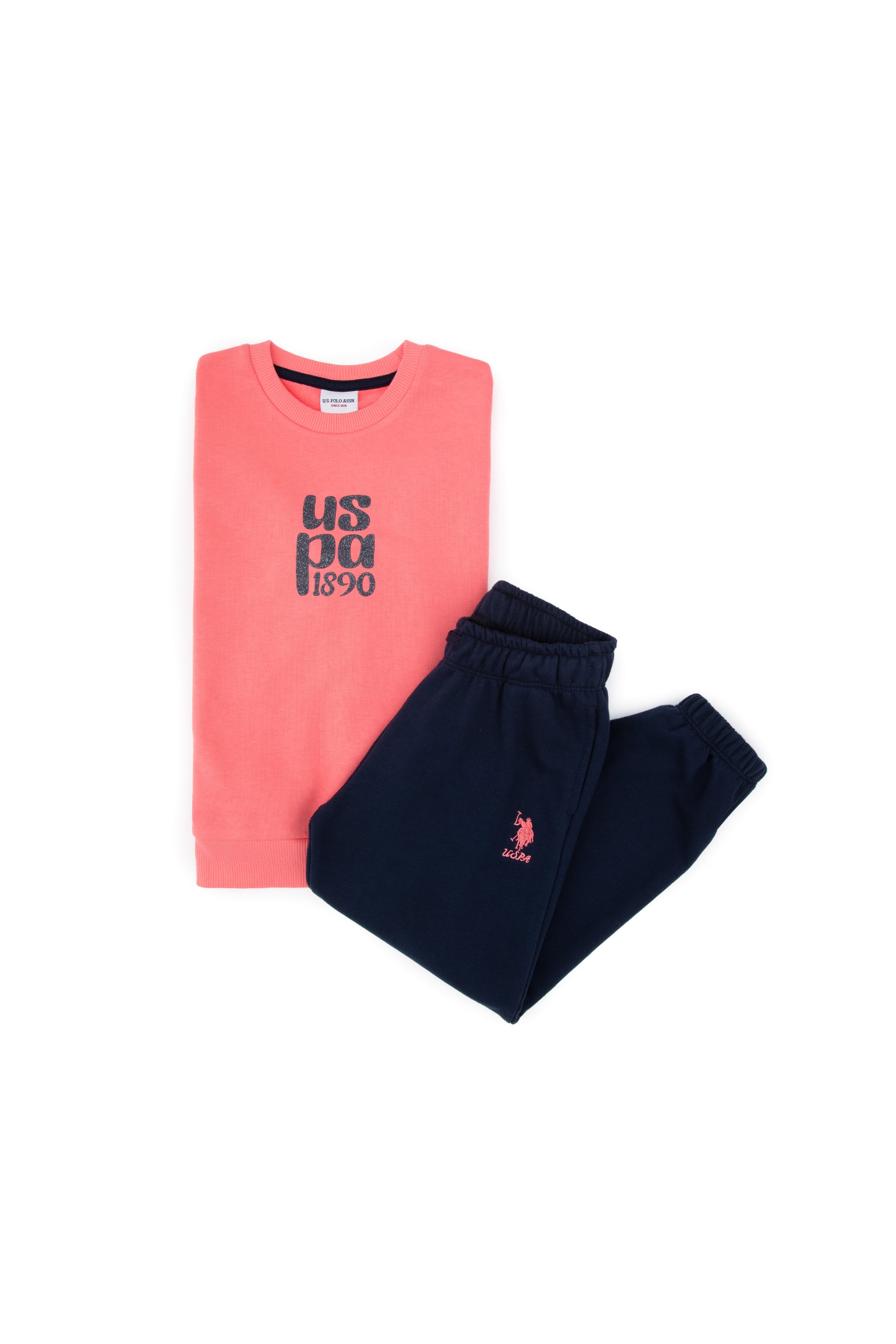 Kız Çocuk Neon Pembe Eşofman Takımı