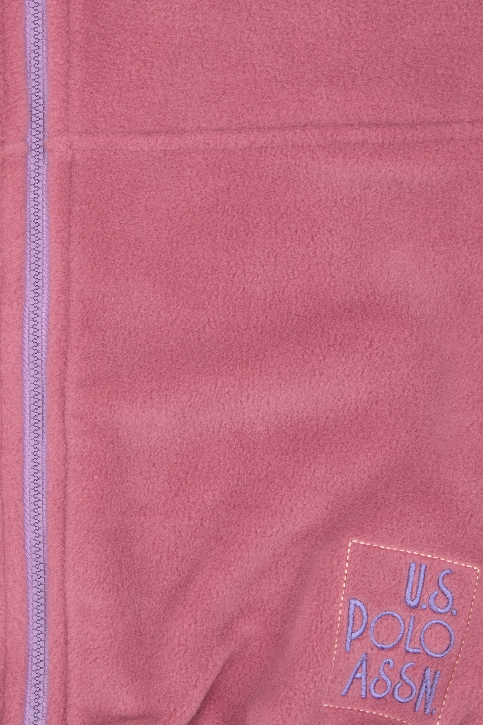 Kız Çocuk Pembe Fermuarlı Polar Sweatshirt - Image 5