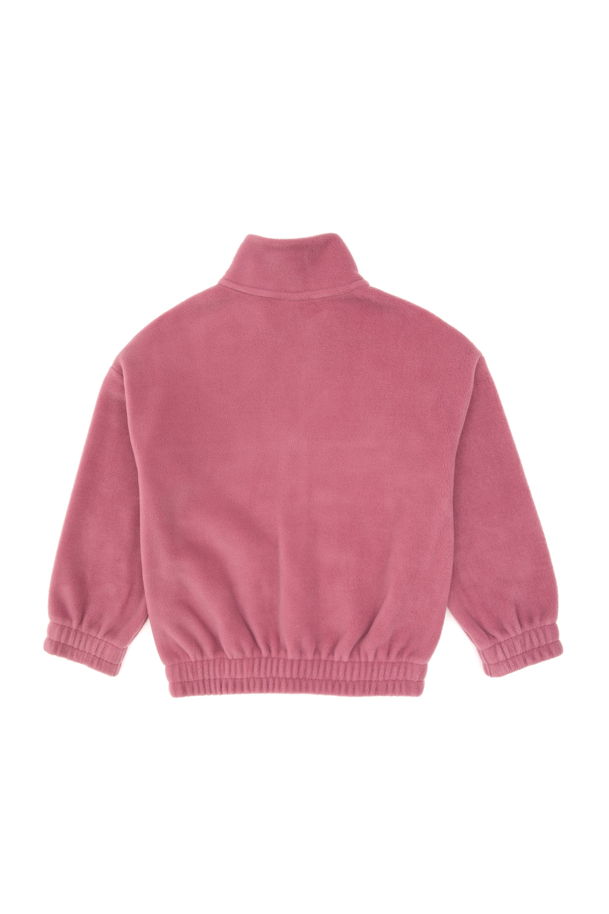 Kız Çocuk Pembe Fermuarlı Polar Sweatshirt
