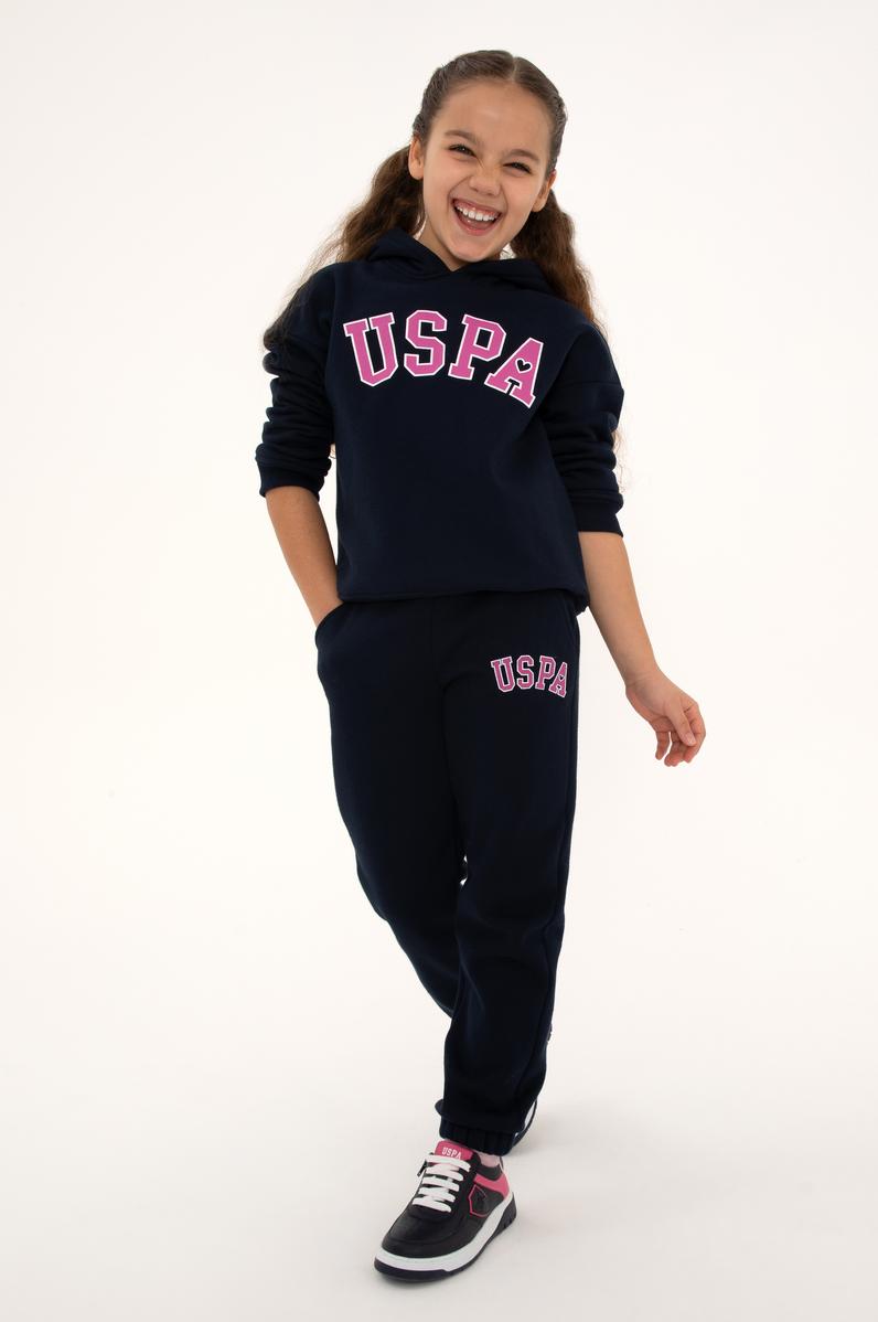 Kız Çocuk Lacivert Şardonlu Jogger Eşofman Altı