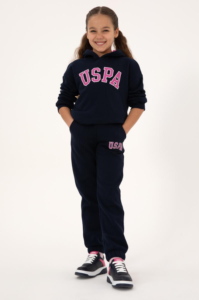 Kız Çocuk Lacivert Şardonlu Jogger Eşofman Altı