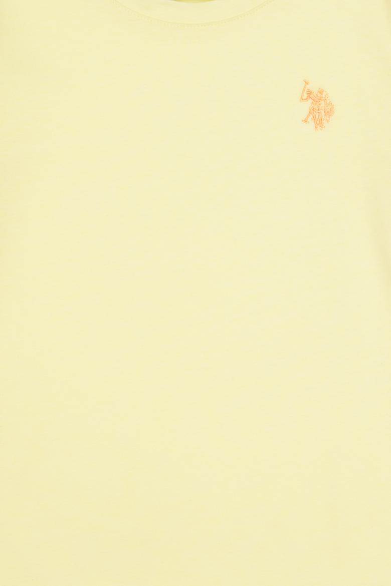 Kız Çocuk Sarı Bisiklet Yaka Basic Sweatshirt - 50317908014