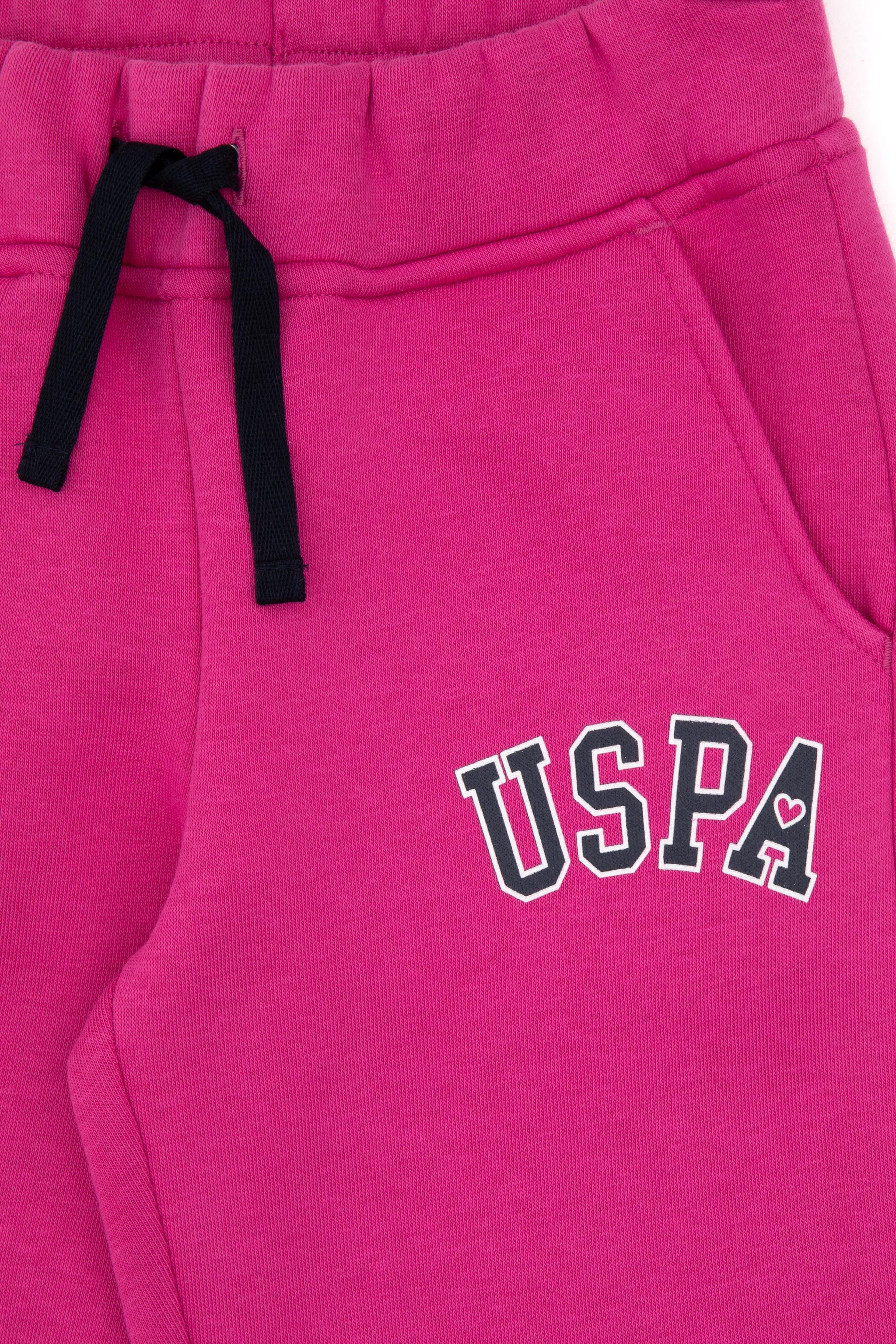Kız Çocuk Pembe Şardonlu Jogger Eşofman Altı