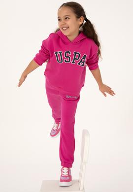 Kız Çocuk Pembe Şardonlu Jogger Eşofman Altı - 50317893027