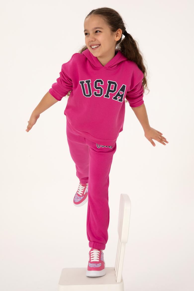 Kız Çocuk Pembe Şardonlu Jogger Eşofman Altı - 50317893027