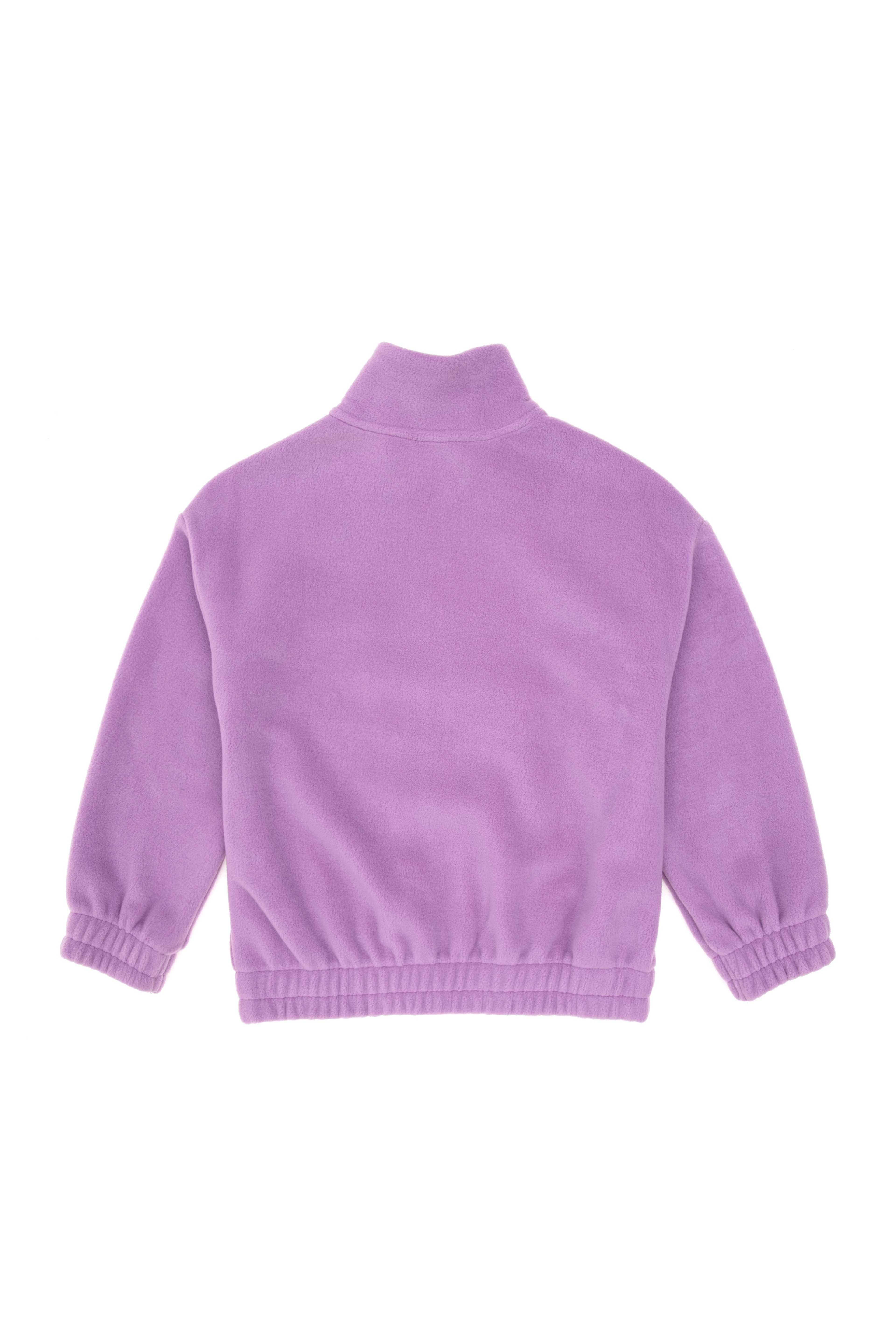 Kız Çocuk Lila Fermuarlı Polar Sweatshirt