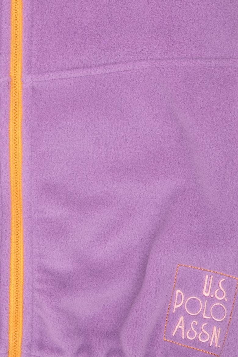 Kız Çocuk Lila Fermuarlı Polar Sweatshirt - 50318001003