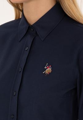 Kadın Lacivert Uzun Kollu Basic Gömlek - 50308043019