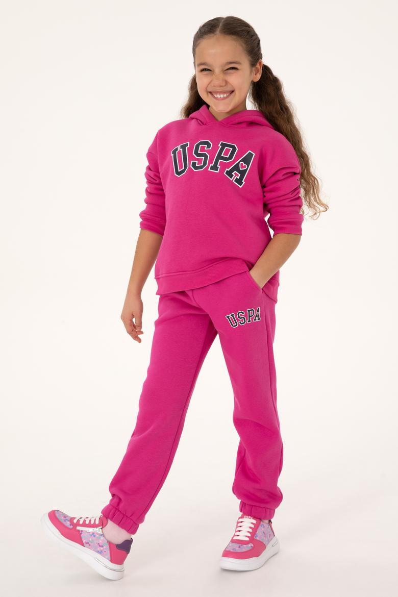 Kız Çocuk Şardonlu Kapüşonlu Pembe Sweatshirt - 50317890031