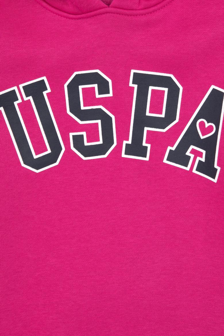 Kız Çocuk Şardonlu Kapüşonlu Pembe Sweatshirt - 50317890031