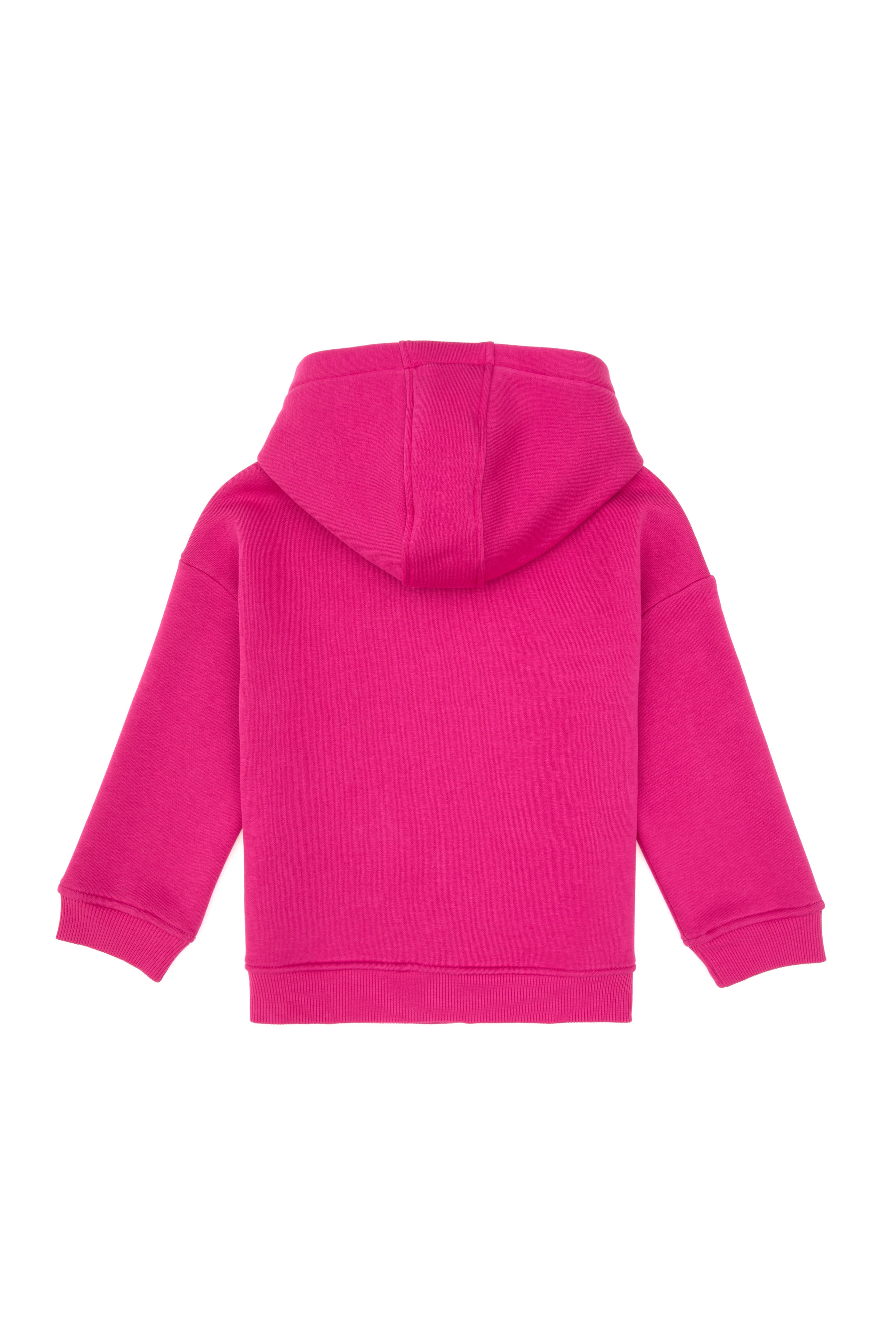 Kız Çocuk Şardonlu Kapüşonlu Pembe Sweatshirt - Image 4