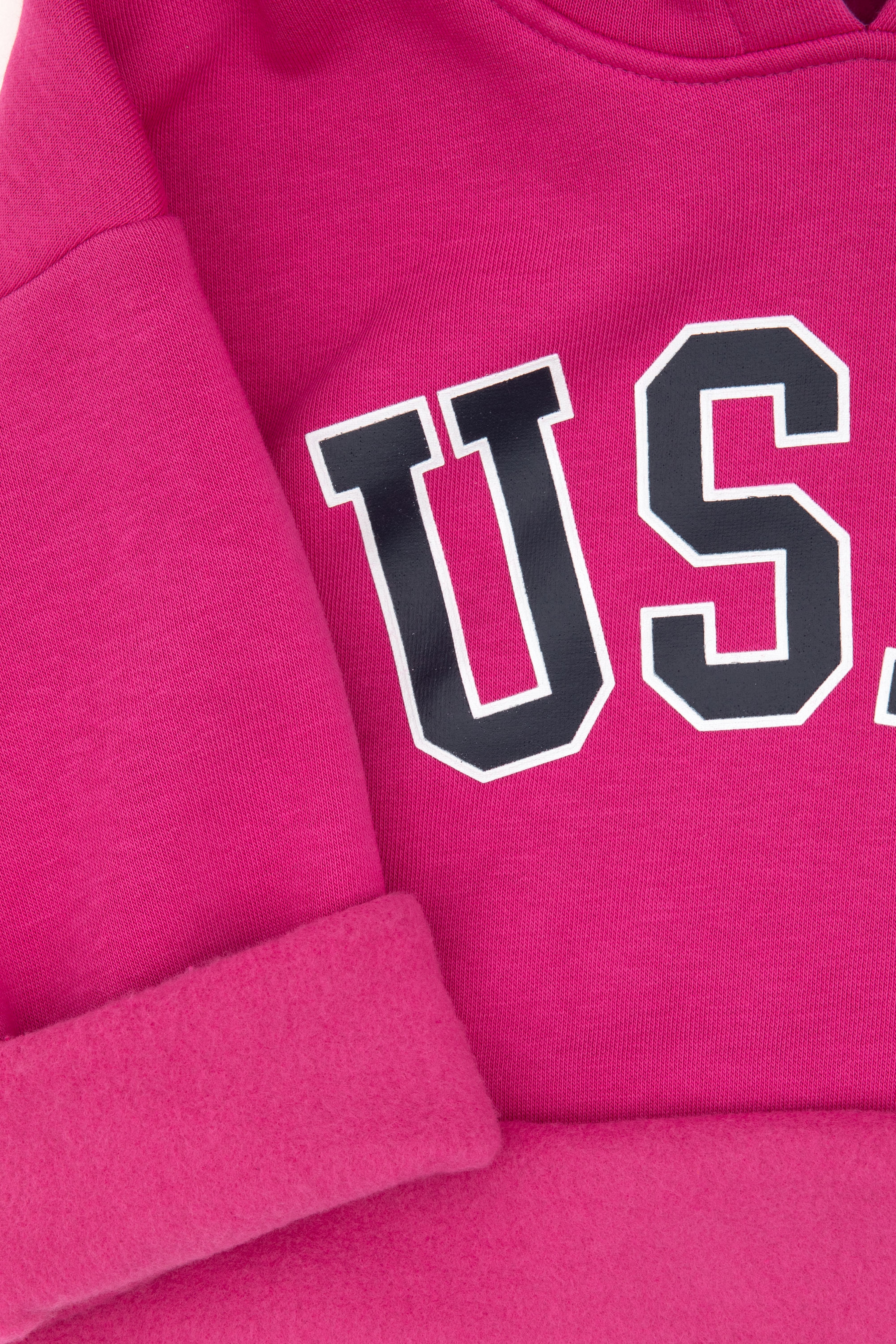 Kız Çocuk Şardonlu Kapüşonlu Pembe Sweatshirt - Image 5