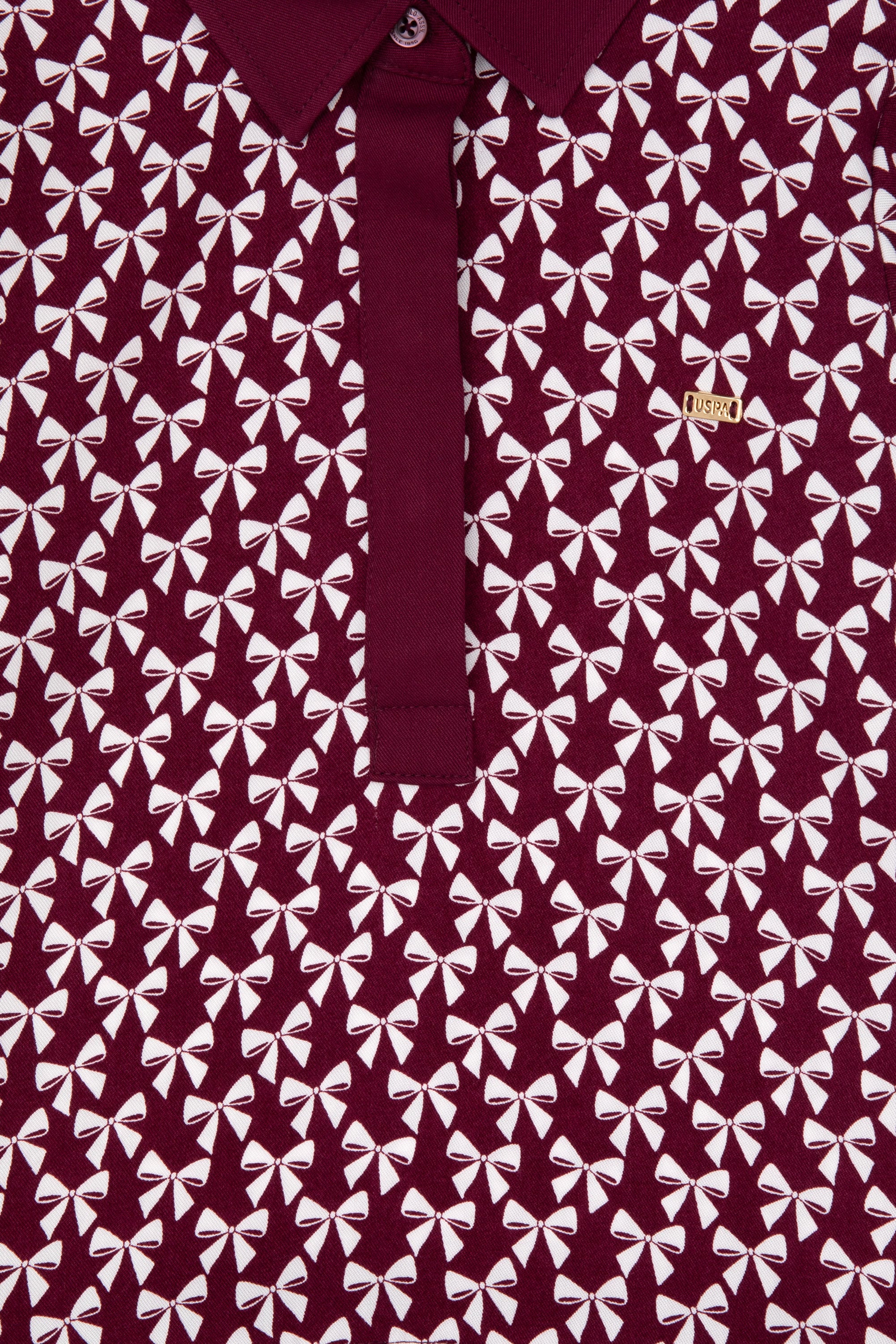 Kız Çocuk Bordo Dokuma Elbise - Image 5