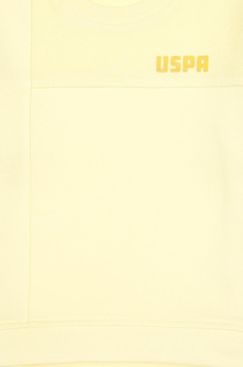 Kız Çocuk Sarı Bisiklet Yaka Sweatshirt