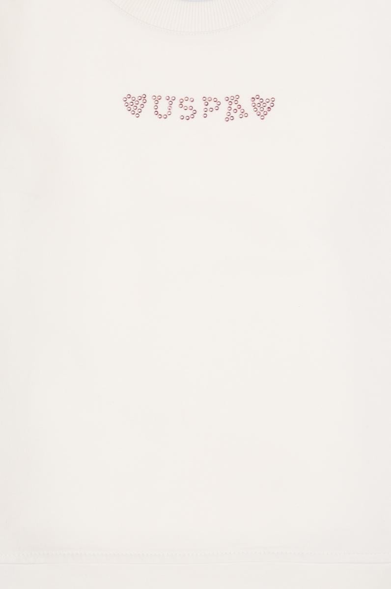 Kız Çocuk Krem Bisiklet Yaka Sweatshirt