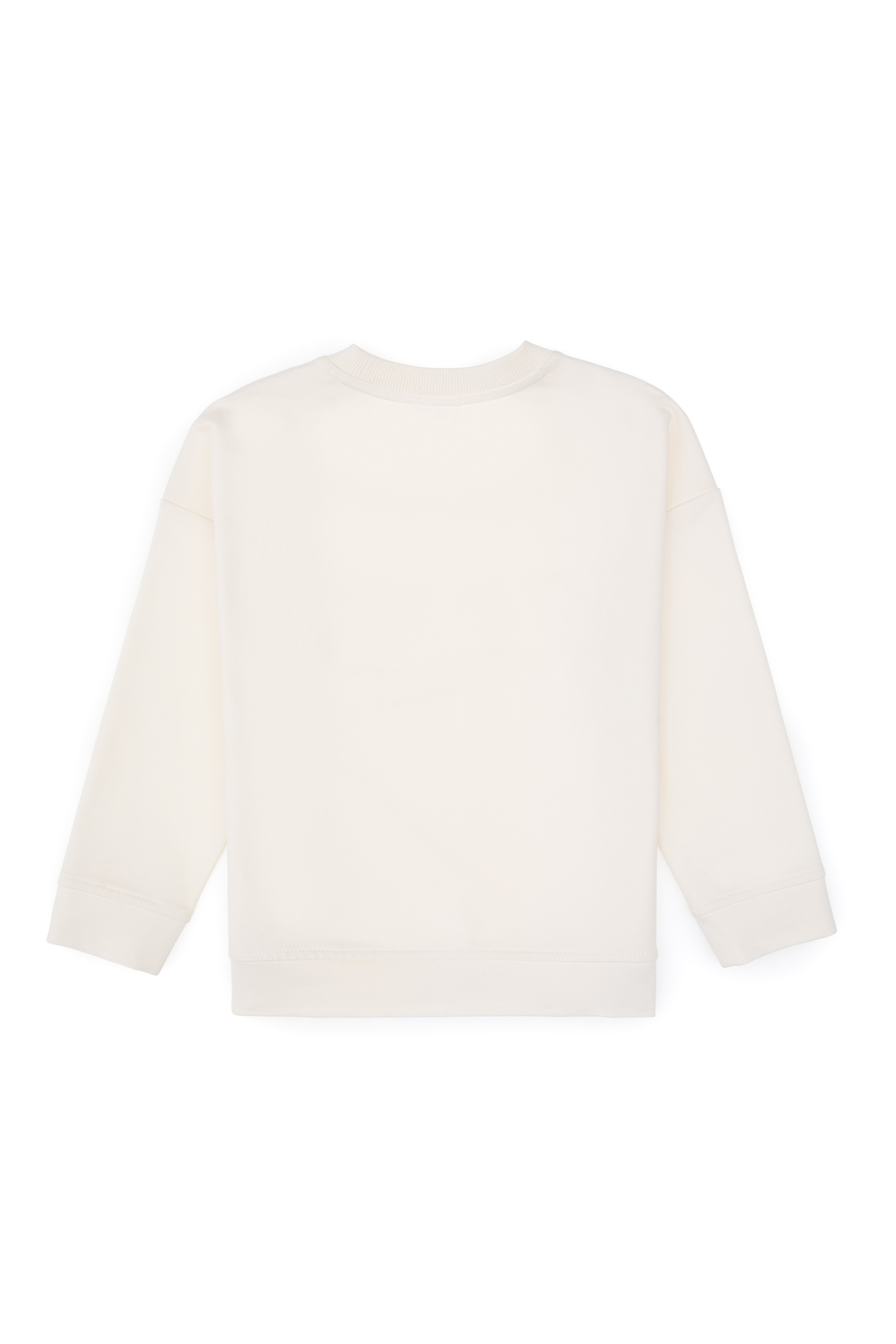 Kız Çocuk Krem Bisiklet Yaka Sweatshirt