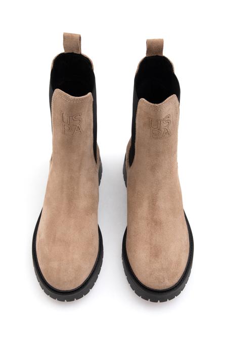 Kadın Bej Süet Bot