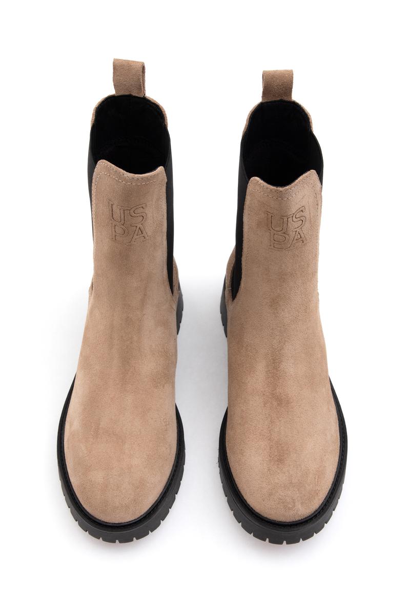 Kadın Bej Süet Bot