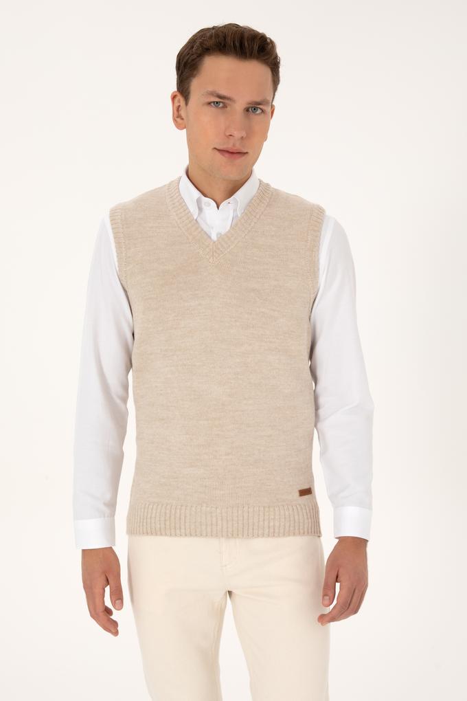 Erkek Koyu Bej Süveter