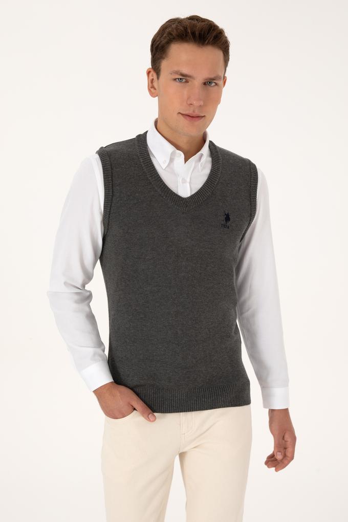 Erkek Antrasit Melanj Süveter